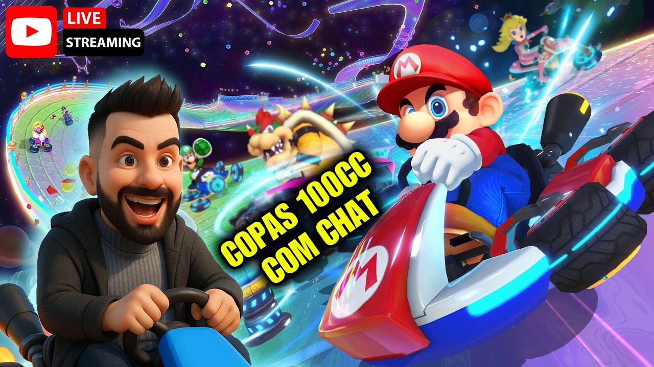MARIO KART 8: O DESAFIO DAS COPAS! 🏁 Consigo o Ouro em todas na 100cc? (AO VIVO)