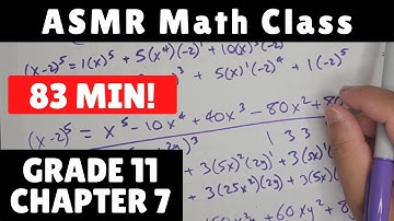 83 MIN OF RELAXING ASMR MATH CLASS - MALE WHISPERS - SHARPIE & PAPER SOUNDS - GRADE 11 - CHAPTER 7