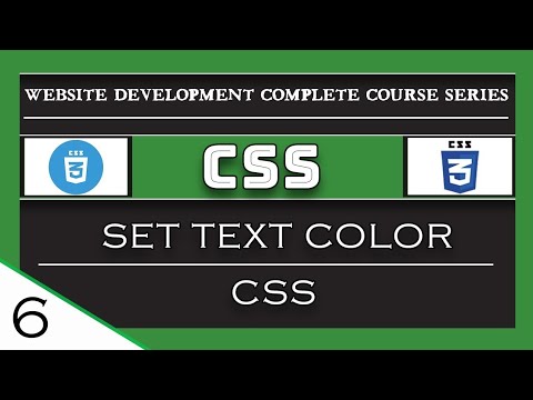 How to Set Text Foreground Color in Css Website Development Course on Part-6