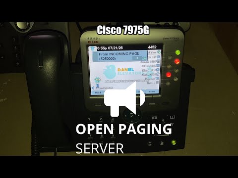 Open Paging Server Announcements On The Cisco 7975G IP Phone