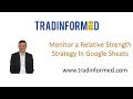 How to Monitor a Relative Strength Strategy using Google Sheets