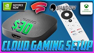 Walmart Onn $30 Android Tv Box Cloud Gaming Setup! Play Stadia, Geforce Now, Shadow PC, xCloud!