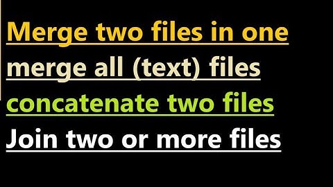 How to merge two files in one file in Unix