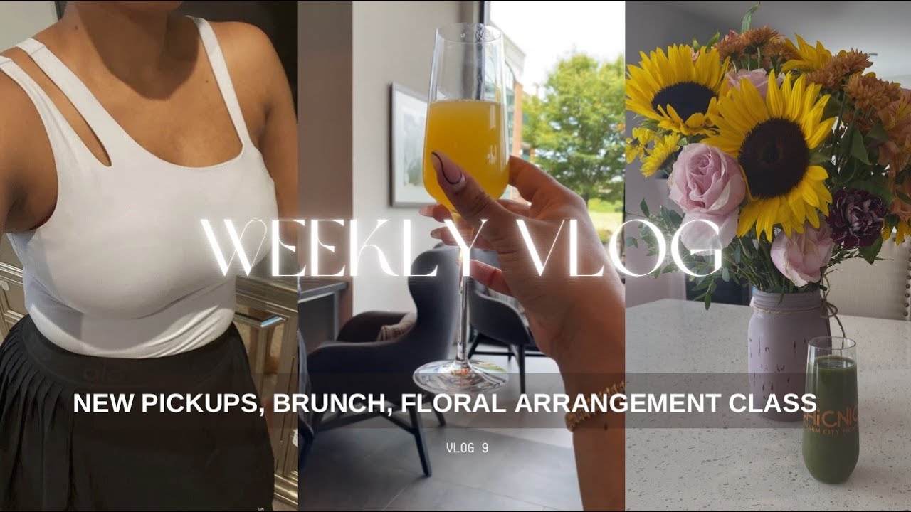Vlog 9 New Pickups Brunch Floral Arrangement Class YouTube