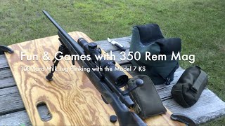 Fun & Games with 350 Rem Mag - 100 Yard Milk Jug Plinking with the Model Seven KS