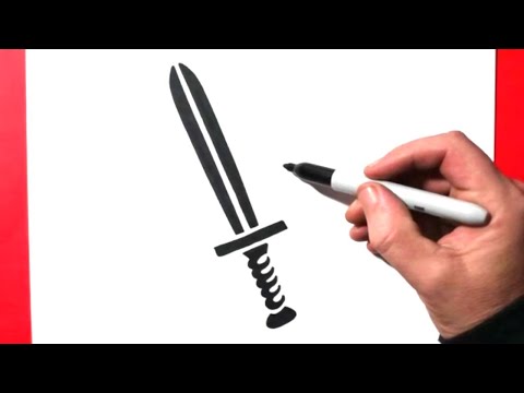 How to Draw a Sword For Beginners | Easy Tattoo Design Drawing Style