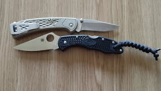 Spyderco Delica vs Buck 112 Slim Select size comparison