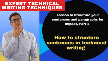 How to structure sentences in technical writing