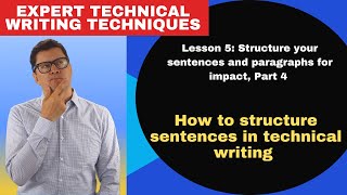 How to structure sentences in technical writing