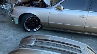 Ls400 swapping front bumper