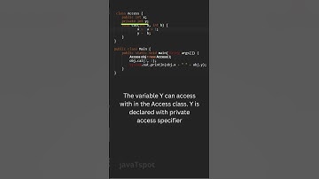 Access specifier example in java