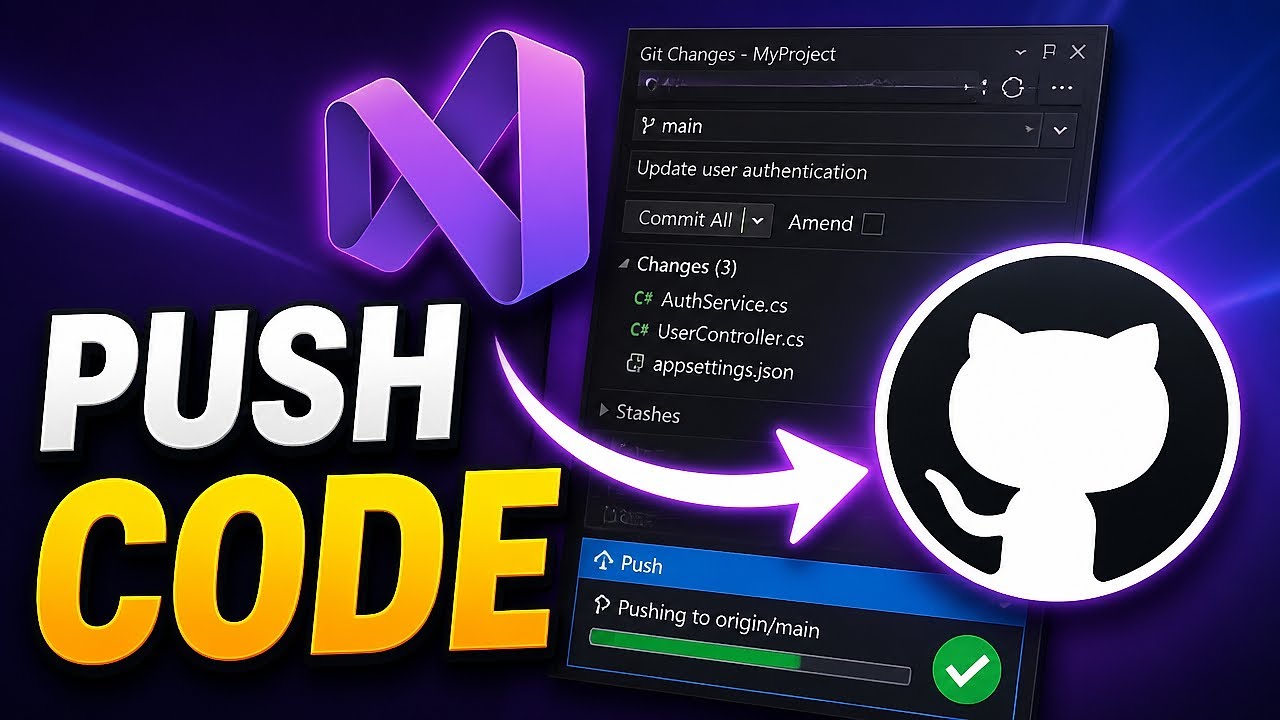 How To Push To GitHub In Visual Studio - YouTube