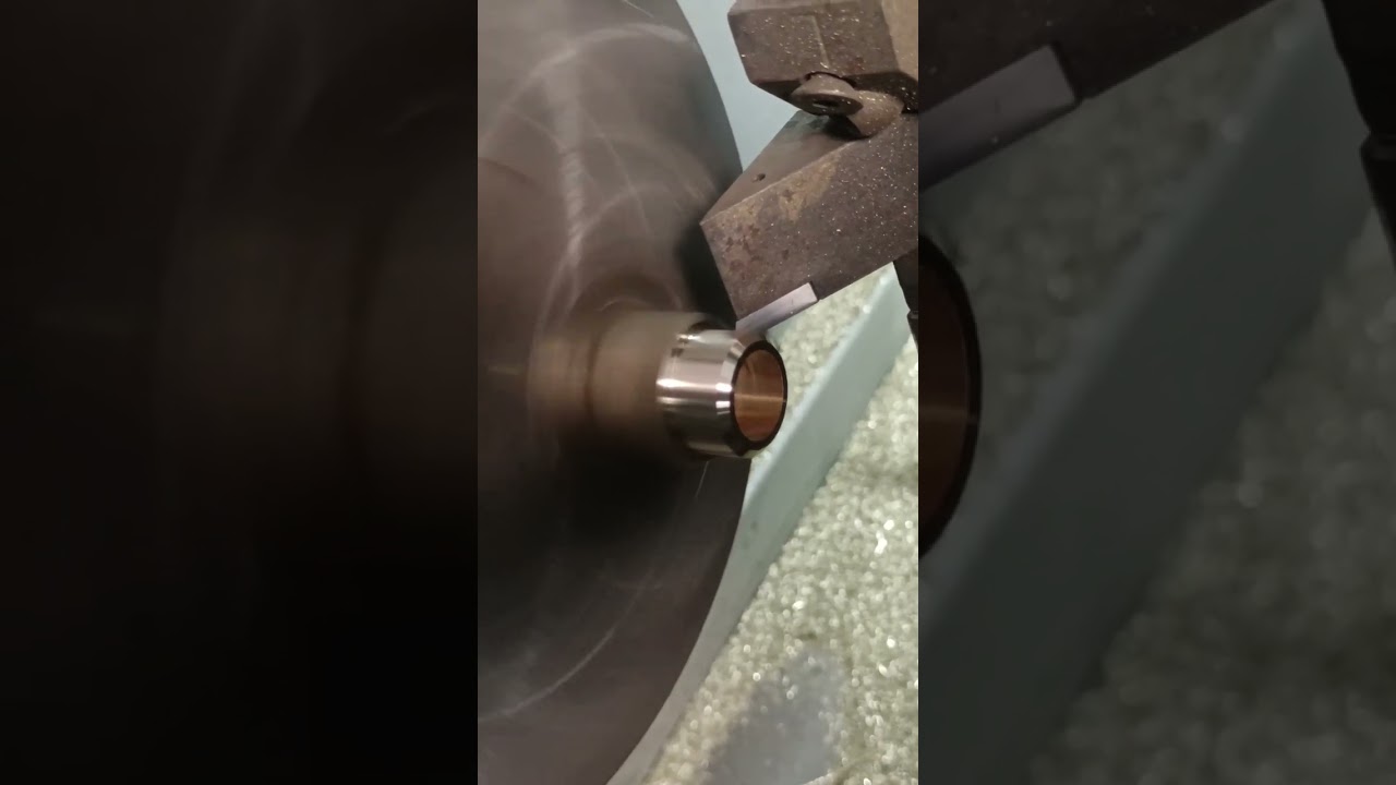 CNC machining smoothly brass component 