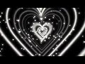Heart Video Background | Neon Heart Tunnel Black and White Background | Abstract Glow Particles Mp3 Song