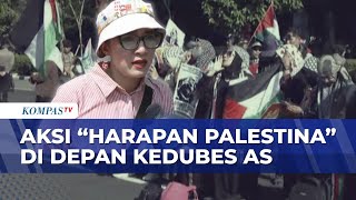 Download lagu Aksi Damai Bertajuk 'Harapan Palestina' di Depan Kedubes AS, Bersuara Lewat Musik | KOMPAS SIANG