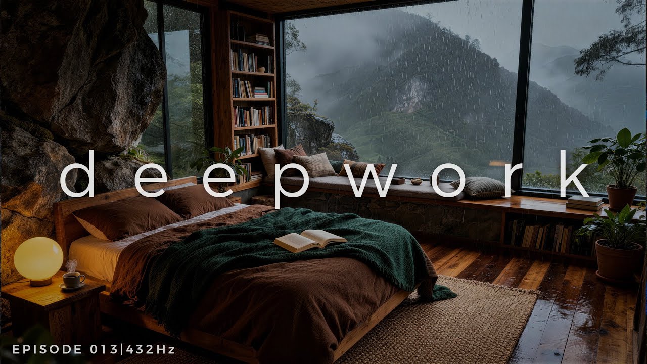 RETREAT 013 | Учеба и глубокая работа | 432 Гц и звуки дождя [4K]