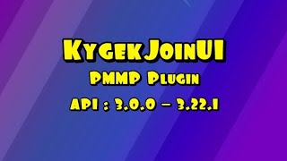 Minecraft | KygekJoinUI Plugin | PMMP Review