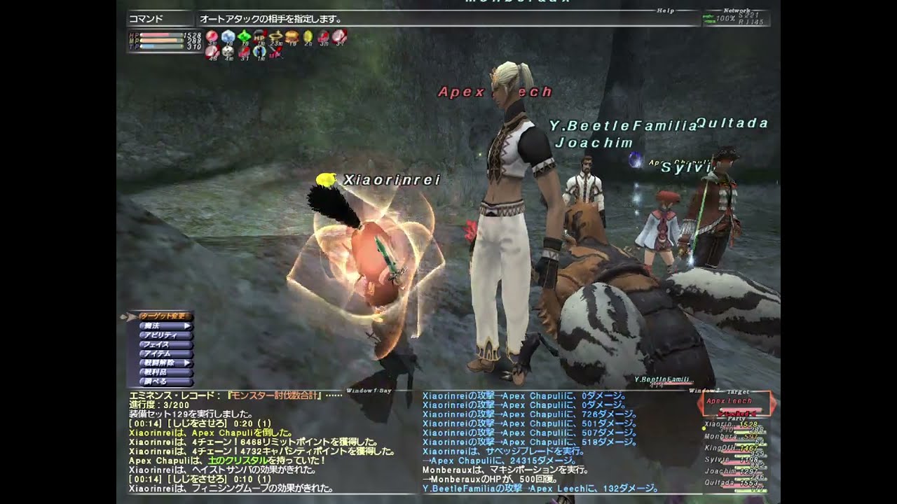 FF11獣使いペットサベッジ光2連携カンスト99999ダメージ BST hits for 