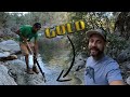 Hand Dredging Gold From Bedrock