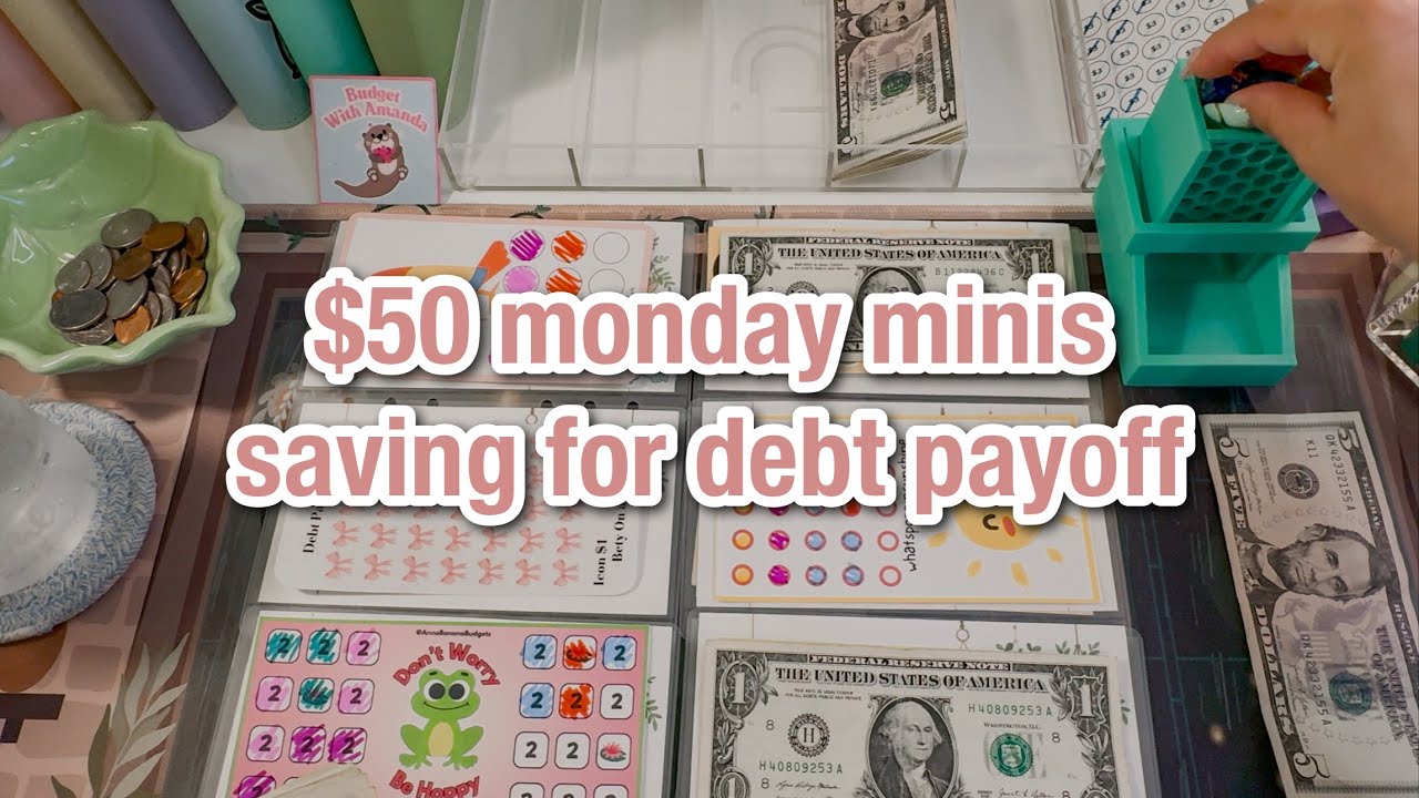 $50 mini monday | extra debt payment savings challenges | april week 3 | 