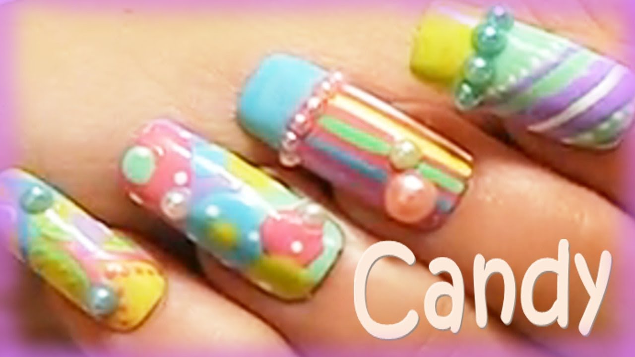 4. Candy Striped Nails - wide 7