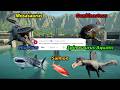 Mosasaurus VS Spinosaurus VS Dunkleosteus VS Salmon VS Hiu Paus #fishit #dinosaur #jurassicworld