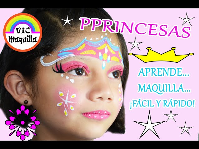 Cómo maquillar de PRINCESA PARA NIÑA, paso a paso/Pintacaritas