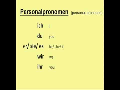 German Pronouns Chart