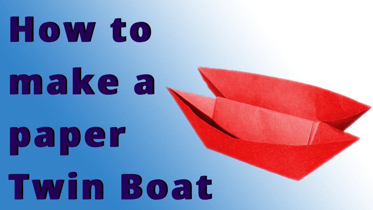 Origami: How to make a paper twin boat. Simple, easy to make and awesome boat (Kids loves to learn)