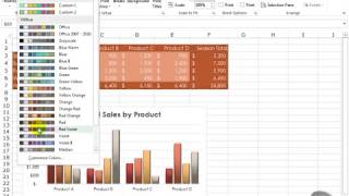 Microsoft Excel 2013 Tutorial 47  Use Worksheet Themes
