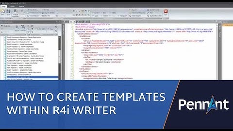How to Create Templates within R4i Writer