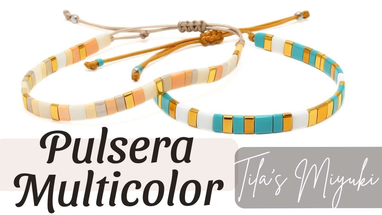 Pulsera multicolor con Tilas de Miyuki