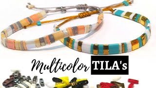 Pulsera multicolor con Tilas de Miyuki