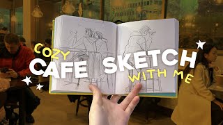Cafe Sketch With Me Cozy Vlog
