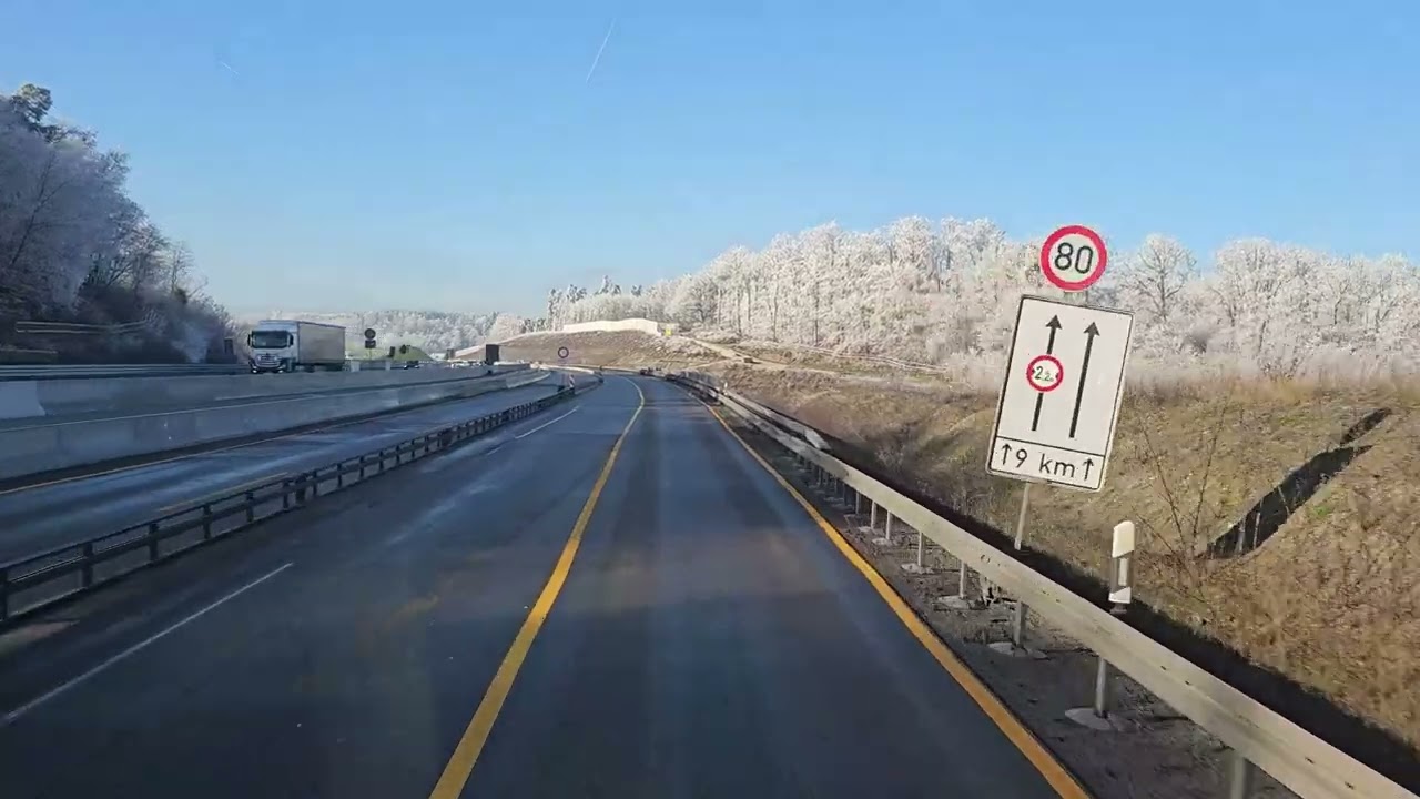 336 4K POV Real Truck Driving MAN TGX 510 Germany A6 to A81 part 2