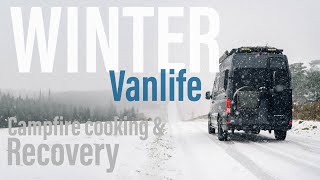 Winter Vanlife, Camp fire cooking & Rescue mission