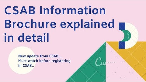 CSAB information brochure explained in detail | Engineering Admission | Special round rules | NITs