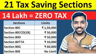 Save Income Tax with 21 Sections in Old Tax Regime | Income Tax Calculation [Hindi]