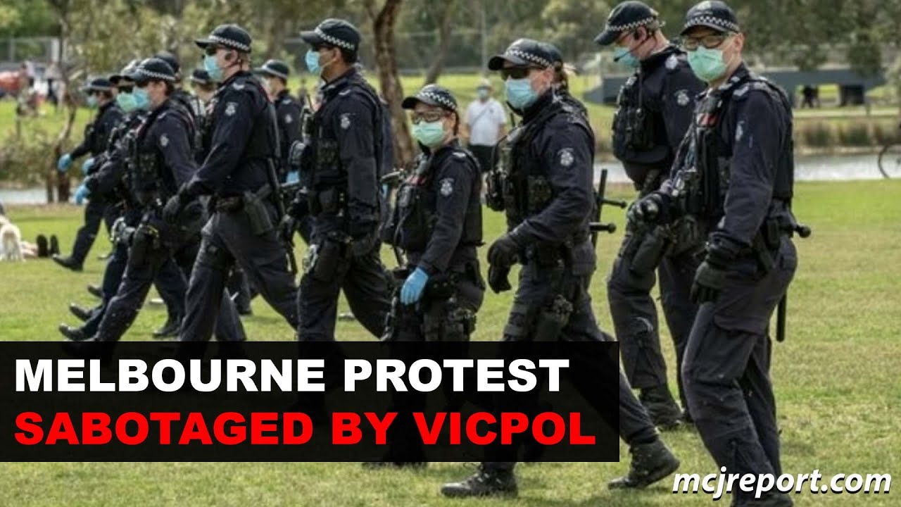 Vicpol Riot Vicpol sabotages Melbourne freedom demonstration - YouTube