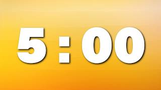 5:00 Silent Countdown Timer | Orange Gradient | Clean Minimal Design