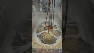 Rusty JCB Bucket Chemical Reaction Tank Restoration | Satisfying Rust Removal Transformation#shorts