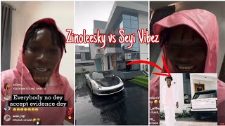 Zinoleesky attack and drag Seyi Vibez as he shows off his new house and Ferrari, claims he's bigger