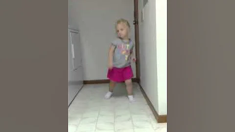 Haylie dancing to Boyfriend