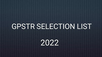 #gpstr selection list 1:2 #gpstr result. school education. kar.com