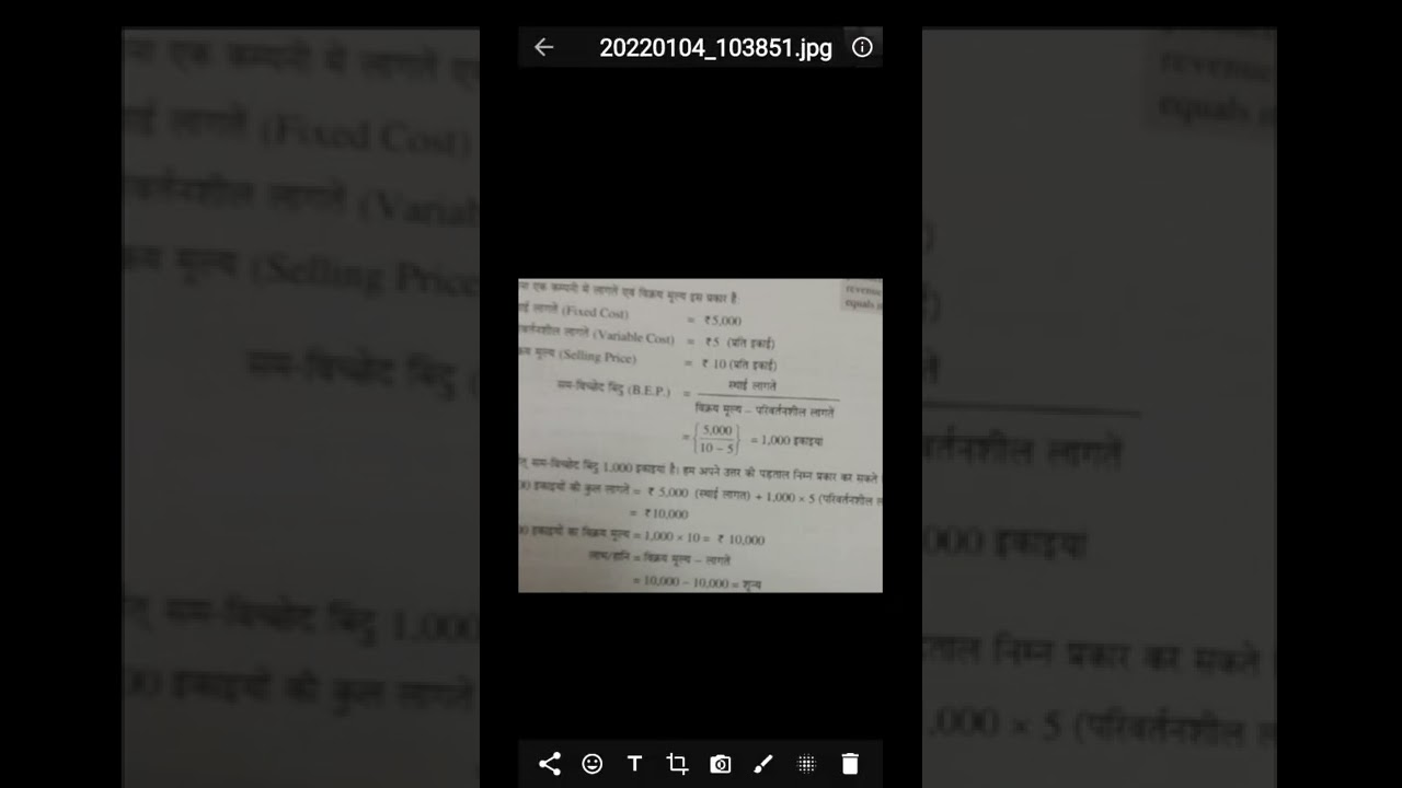 Management, lecture-20, Budgetary control Techniques :- Break Even Point Analysis.