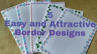Cards Border Designs Doodle Border Template For Stationery, Cute