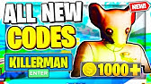All New Secret Op Working Codes Mini Update Roblox Survive The Killer Youtube - all new secret op working codes roblox survive the killer