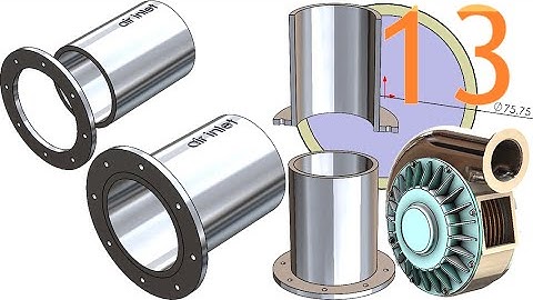 13-Project 50| Tesla Turbine (Turbo Pump) |SolidWorks Tutorial: air inlet duct with welded flange