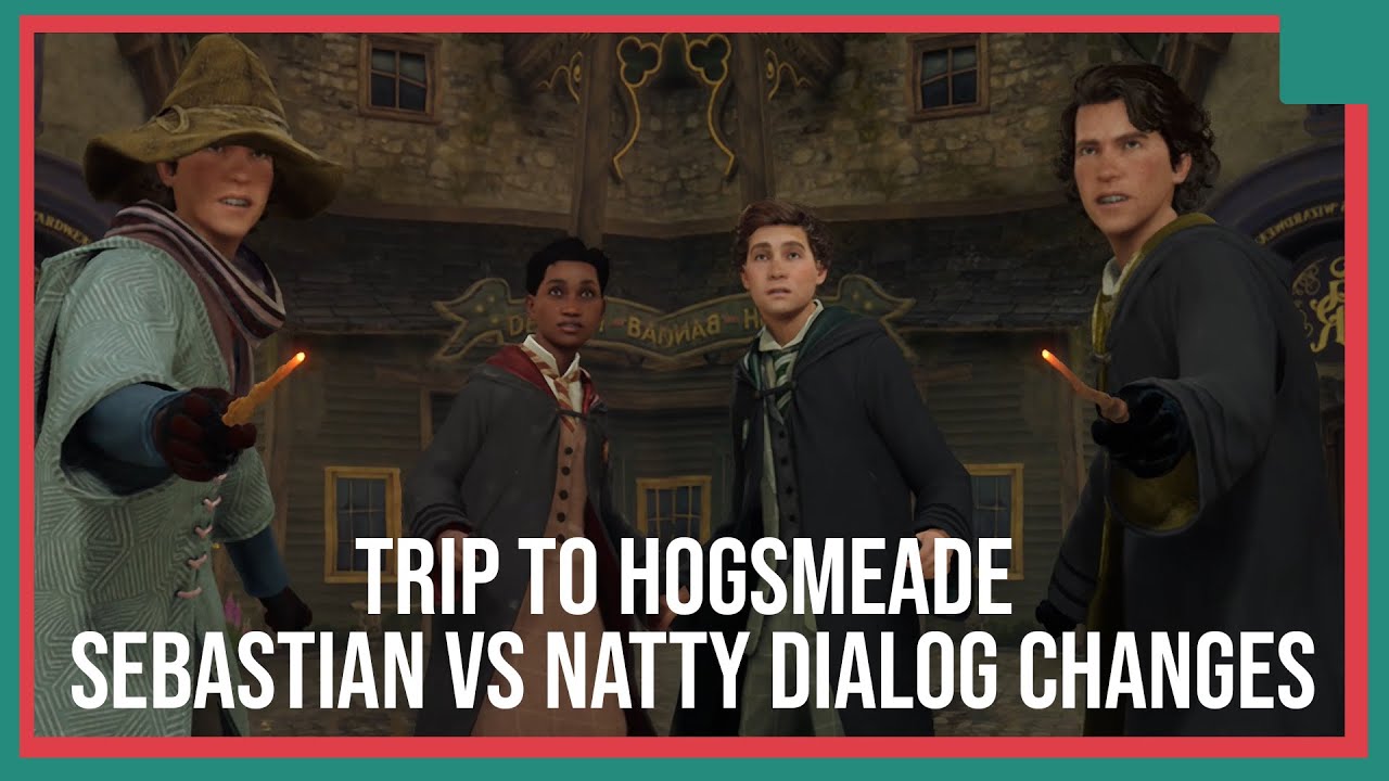 Hogwarts Legacy Trip To Hogsmeade With Sebastian Vs Natty Dialog