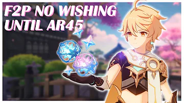 My F2P No Wishing Account until AR45! + Pulling Session | Genshin Impact